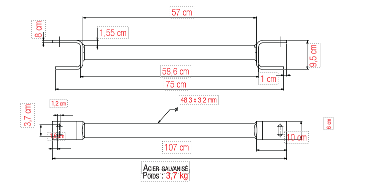 TRAVERSE COUPE MAILLE PLANCHER-PLANCHER