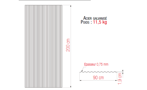 TÔLE ONDULEE ACIER