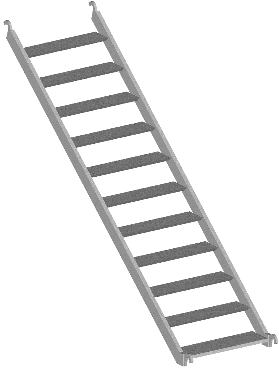 ESCALIER ALUMINIUM DROIT LARG. 80CM