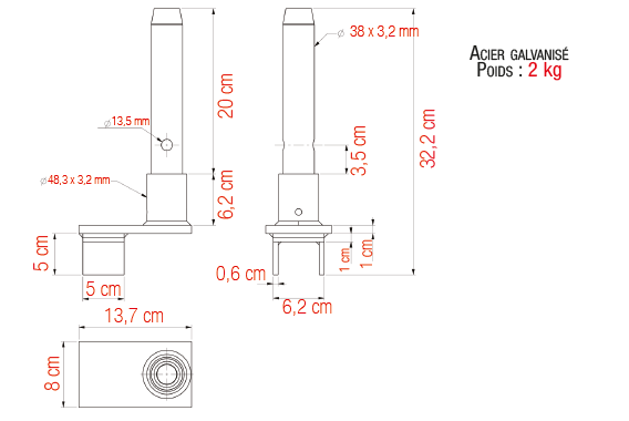 ÉTRIER DE DÉPART SUR PLANCHER