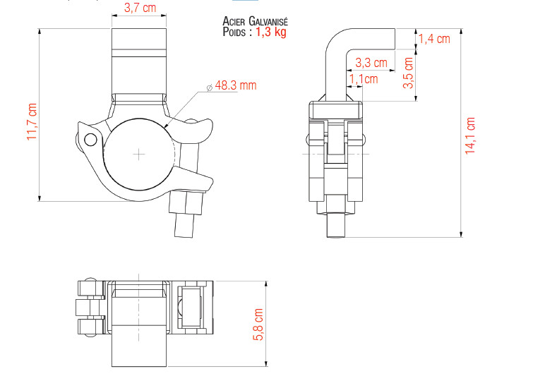 RACCORD POUR POUTRE IPN