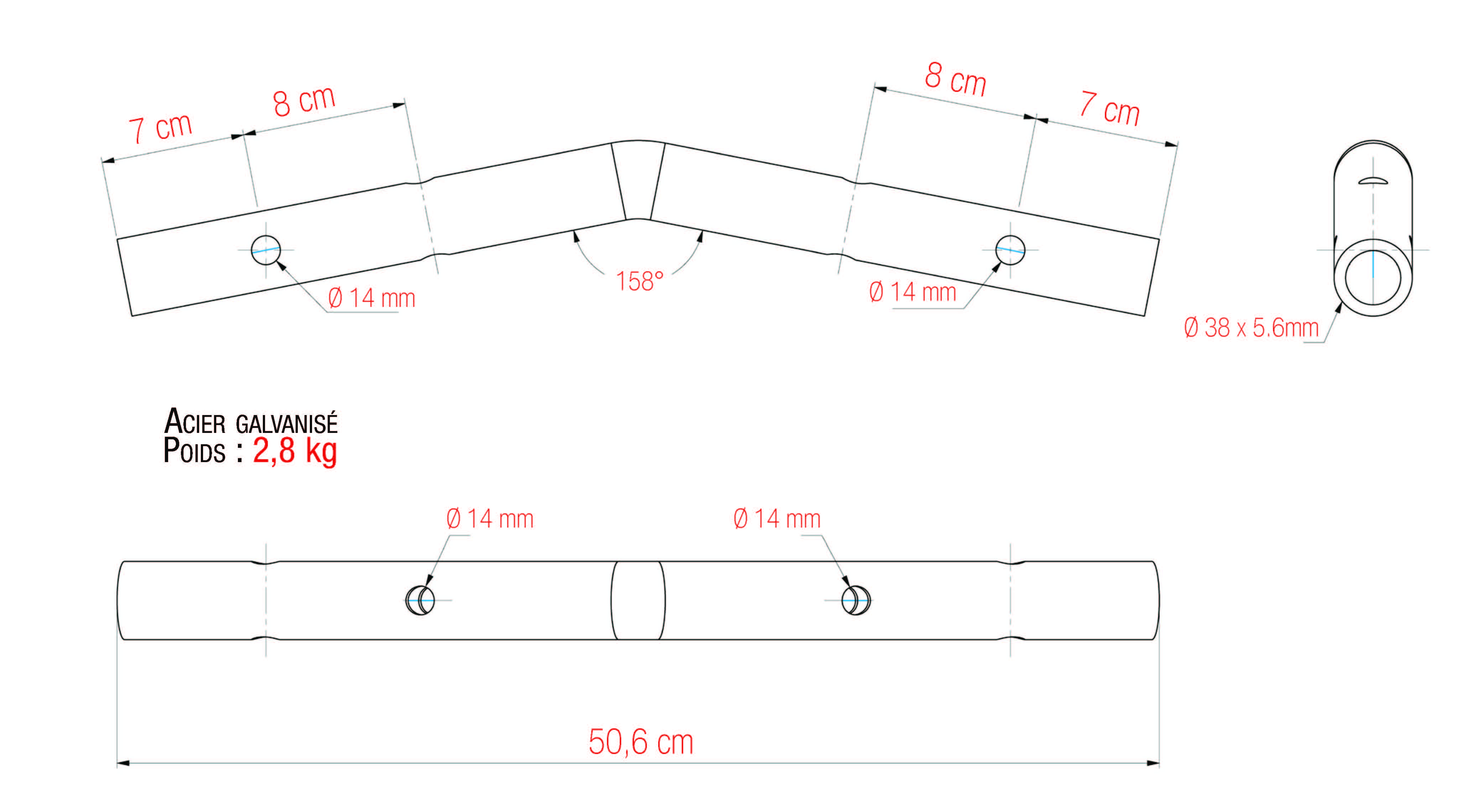 GOUJON COUDE INFÉRIEUR 