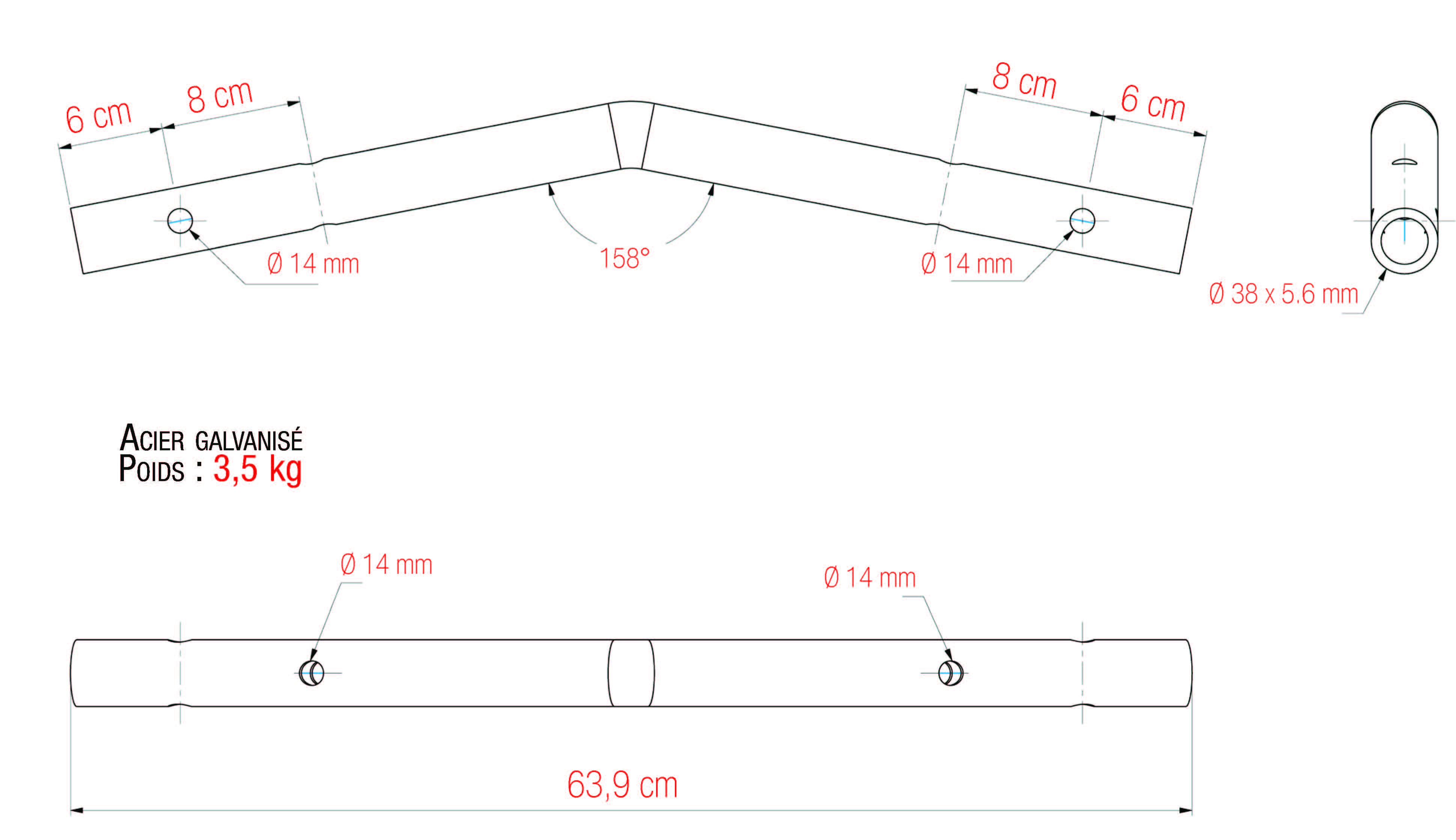 GOUJON COUDE SUPÉRIEUR